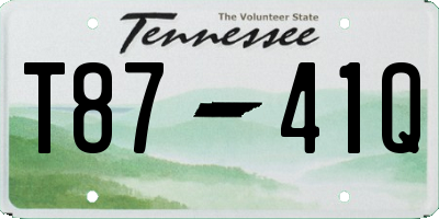 TN license plate T8741Q