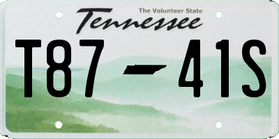 TN license plate T8741S