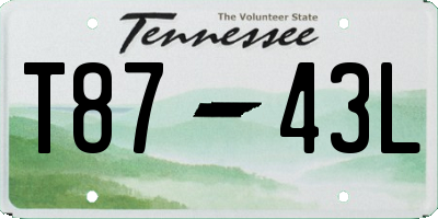 TN license plate T8743L