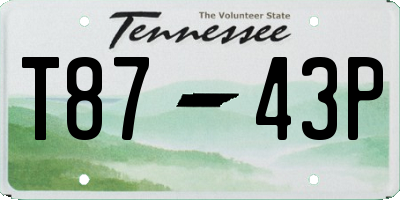 TN license plate T8743P