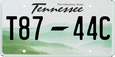 TN license plate T8744C