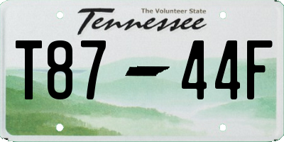 TN license plate T8744F