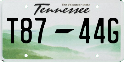TN license plate T8744G