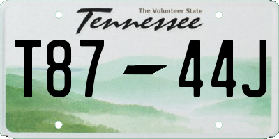 TN license plate T8744J