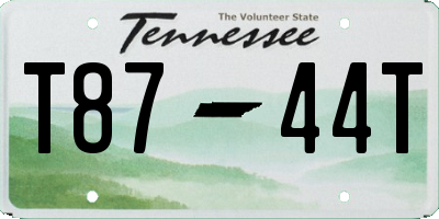 TN license plate T8744T