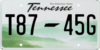 TN license plate T8745G