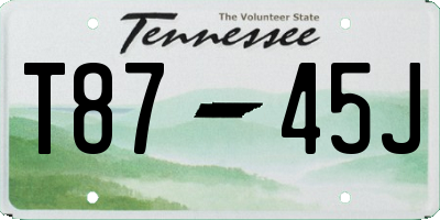 TN license plate T8745J