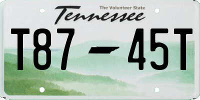 TN license plate T8745T
