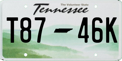 TN license plate T8746K