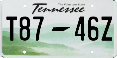 TN license plate T8746Z