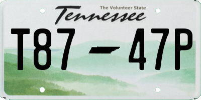 TN license plate T8747P