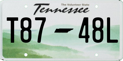 TN license plate T8748L
