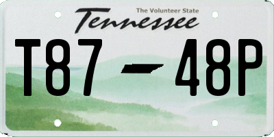 TN license plate T8748P