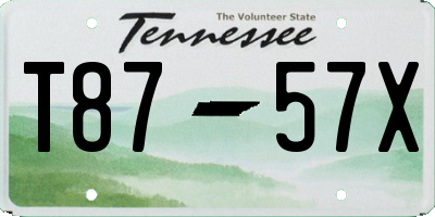 TN license plate T8757X