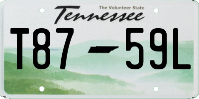 TN license plate T8759L