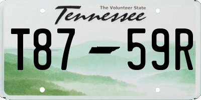 TN license plate T8759R