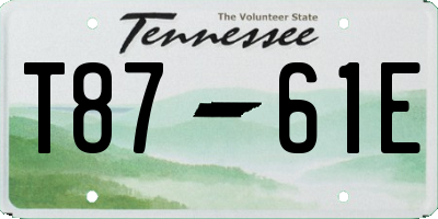 TN license plate T8761E