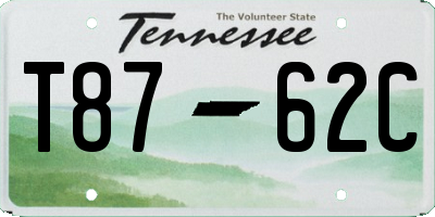 TN license plate T8762C