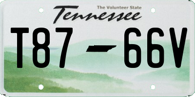 TN license plate T8766V