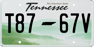 TN license plate T8767V