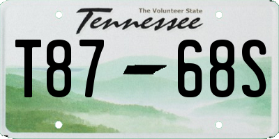 TN license plate T8768S