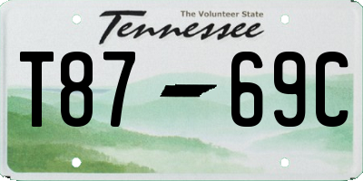 TN license plate T8769C