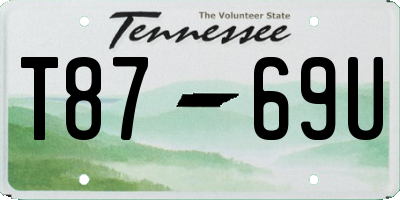 TN license plate T8769U