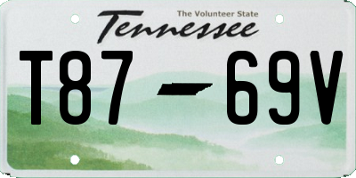 TN license plate T8769V