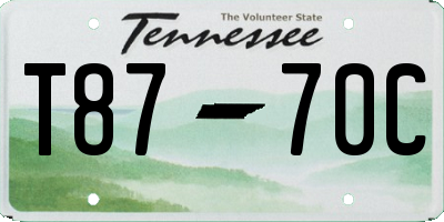TN license plate T8770C