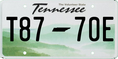 TN license plate T8770E