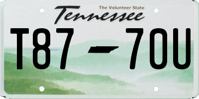 TN license plate T8770U
