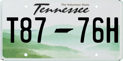 TN license plate T8776H
