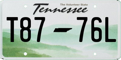 TN license plate T8776L