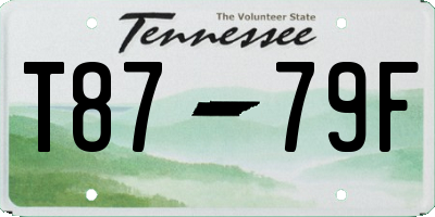 TN license plate T8779F