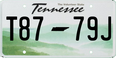 TN license plate T8779J