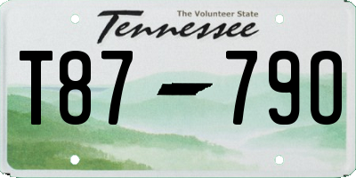 TN license plate T8779O