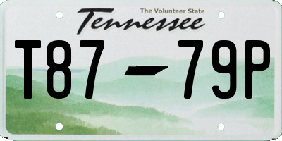 TN license plate T8779P