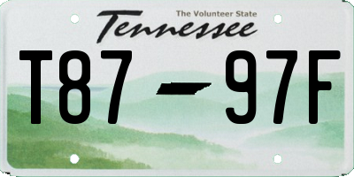 TN license plate T8797F