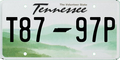 TN license plate T8797P