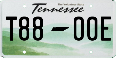 TN license plate T8800E