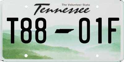 TN license plate T8801F