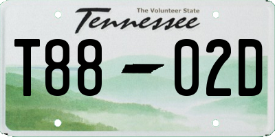 TN license plate T8802D