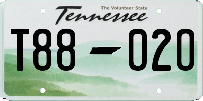 TN license plate T8802O