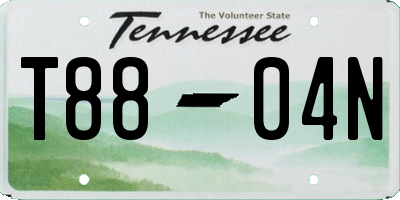 TN license plate T8804N