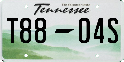 TN license plate T8804S