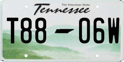 TN license plate T8806W