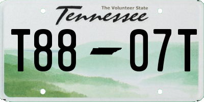 TN license plate T8807T