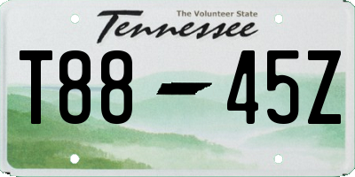 TN license plate T8845Z