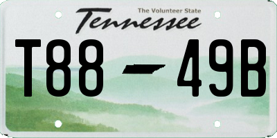 TN license plate T8849B