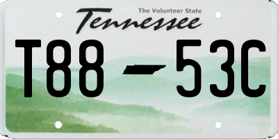 TN license plate T8853C